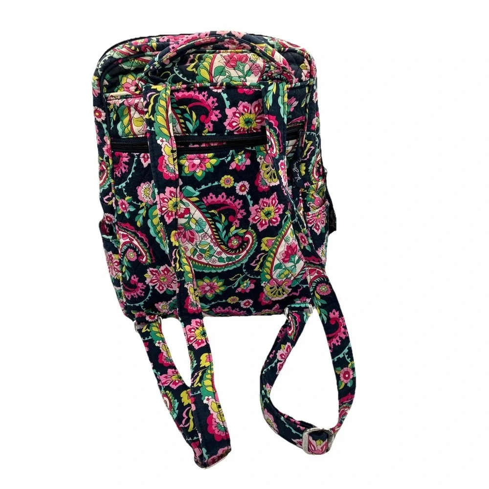 Vera Bradley Campus Backpack Petal Paisley Floral Quilted School Bag